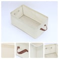 thumbnail image 2 of Unique Bargains Fabric Storage Cube Bin for Shelves Collapsible Storage Basket 1 Pcs Beige, 2 of 7