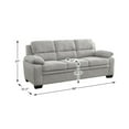 thumbnail image 3 of Lexicon Holleman Modern Textured Fabric Sofa with Pillow-top Arms in Light Gray, 3 of 5