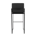 thumbnail image 5 of LumiSource Black Steel, Black PU Fuji High Back Barstool - Set of 2, 5 of 8