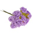 thumbnail image 1 of 100 Piezas Mini Rosas Artificiales Ramo De Flores Falsas Boda Novia Decoración Del Partido en hogar Púrpura BLESIY Flores artificiales, 1 of 7