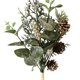 thumbnail image 1 of CAIROYAR Decoración navideña con flores artificiales, piña de pino de frutos rojos, decoración navideña con flores, pino de bayas de acebo rojo flocado, 1 of 7