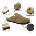 thumbnail image 2 of Yunkctuk Women's Cork Insole Clogs Anti-slip Winter Potato Shoes Women's Fur Lined Suede Slippers., 2 of 7