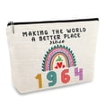 thumbnail image 1 of Bolsa de Maquillaje ancpeany Feliz 61º Cumpleaños Regalo para Mujeres, 1 of 6