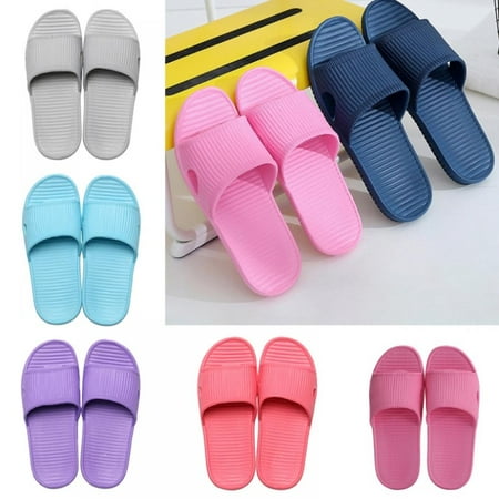 

Striped non-slip bathroom bathing couple sandals and slippers pedal slippers house Muller soft foam soles swimming pool shoes bathroom water ski shoes women and men