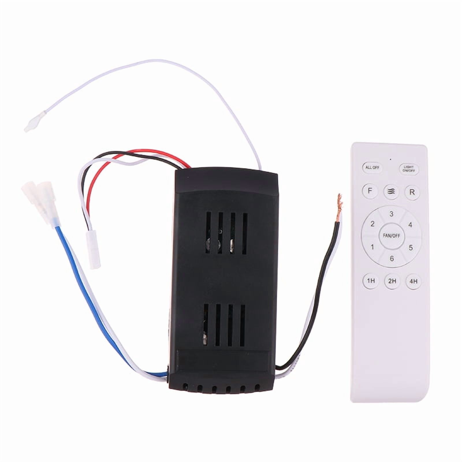 Universal Ceiling Fan Remote Control Kit Replacement 6-Speed Remote Receiver Controller For Home Ceiling Fan Light