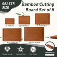 thumbnail image 2 of Juego de tablas de cortar Socisen Bamboo con soporte para fregadero, 5 tamaños, 2 of 8