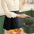 thumbnail image 4 of Jiibva Ruffled Maid Apron Black Waitress Apron Adjustable Half Apron Maid Costume Accessory for Restaurant Hotel Coffee Shop, 4 of 7