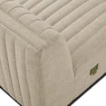 thumbnail image 6 of Modway Conjure Channel Tufted Upholstered Fabric Armless Chair in Black Beige, 6 of 7
