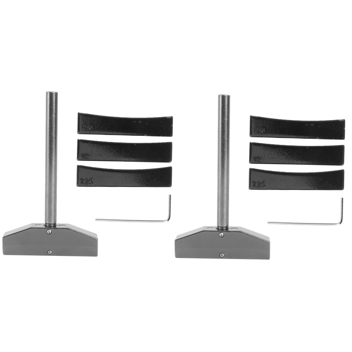2 Sets Fretboard Press Caul Inserts Pressing Tool Frets Guitar Knob Black