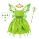thumbnail image 3 of Disfraz de Tiana de Hada de Navidad para niñas, vestido de princesa de campana Tinker, alas de elfo, diadema, varita, vestidos de fiesta de cumpleaños elegantes, 3 of 5