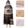 thumbnail image 4 of Hooded Blanket Siberia Dog For Adults Christmas Wearable Blanket Cute Husky Christmas Cloak Hooded Blanket, 4 of 6