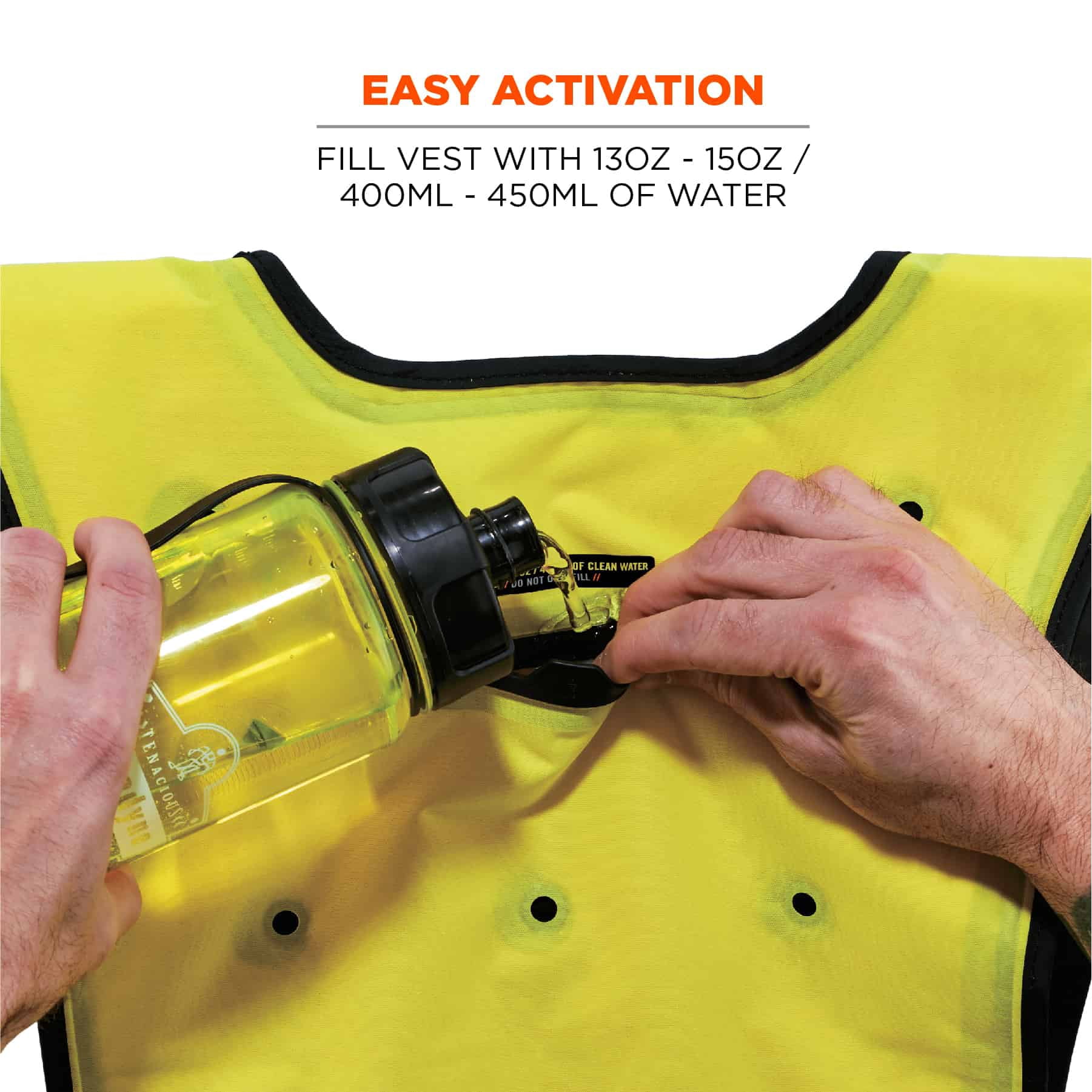 Ergodyne Chill-ItsÂ® 6687 Economy Dry Evaporative Cooling Vest, Lime, S/M