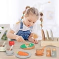 thumbnail image 3 of Dreamon Children's 14-Piece Wooden Play Kitchen Toy Set for Toddlers 3-7 Years, Neutral Color, 3 of 7