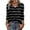 BlackC&02#1202I, variant on Womens Tops 3/4 Sleeve Ribbed Knit Plaid Color Block V Neck Sweater for Women Three Quarter Length Sleeve Womens Sweatshirt