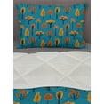 thumbnail image 3 of Tropical Comforter & Sham Bedding Set, Print of Exotic Botanical Autumn Trees Doodle Style Fall Season, 3 pcs Duvet Set Microfiber Filling Quilt, 5 Sizes, Orange Petrol Blue, by Ambesonne, 3 of 4