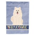 thumbnail image 1 of Carolines Treasures BB5611CHF Samoyed Welcome Flag Canvas House Size, 1 of 4