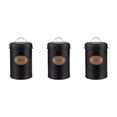 thumbnail image 1 of simhoa 3 Pieces Airtight Kitchen Canister Set Tea Organizer for Coffee Sugar Cereal black, 1 of 8