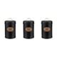 thumbnail image 1 of Juego de 3 botes herméticos para cocina, decorativos, con tapa hermética. negro, 1 of 9