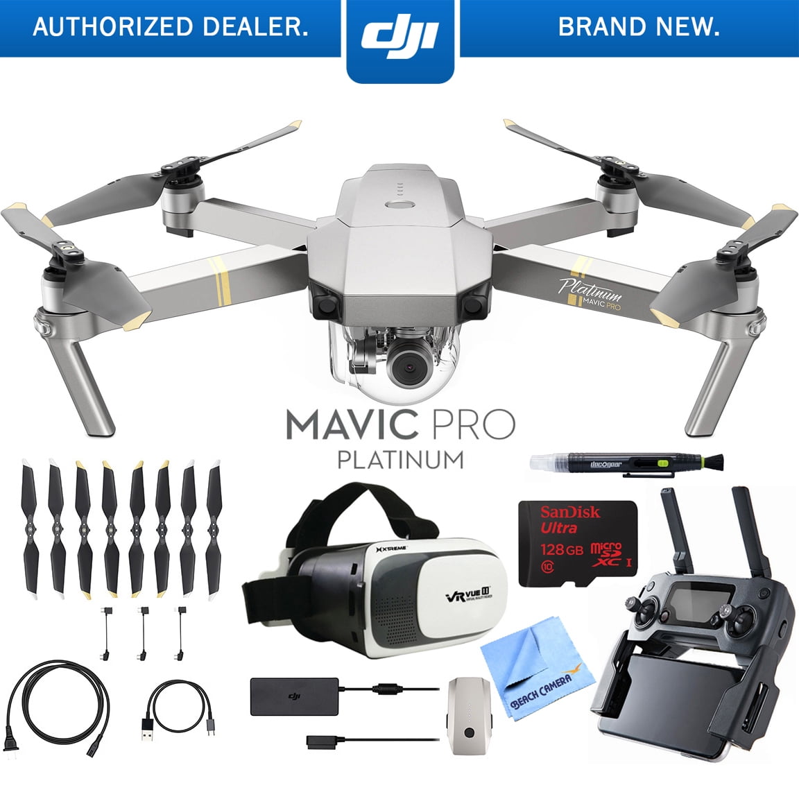 dji mavic pro platinum aerial camera bundle