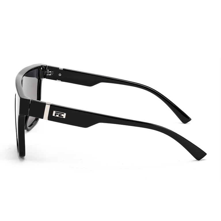 FEISEDY Fashion Flat Top Sunglasses Trendy Oversized Square  display picture 1