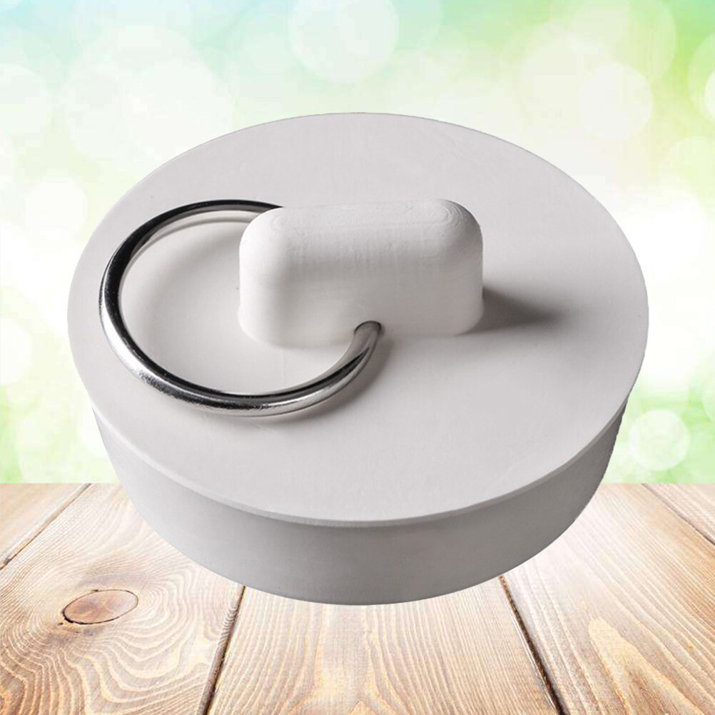 Bouchons D'évier Universels En Caoutchouc – Lot De 4 Tailles Avec Anneau Pour Lavabo, Baignoire, Cuisine - 7