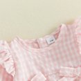 thumbnail image 6 of Cjfdfy Newborn Baby Girl Fall Romper Pink Gingham Long Sleeve Ruffle Bubble Bodysuit Baby Announcement Outfit Infant Cute Going Home Fall Winter Clothes 0-18M, 6 of 9
