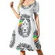 thumbnail image 2 of Vestido de manga corta con carrete de película, ropa de lujo, vestido de noche para mujer, vestidos de boda para mujer, vestido de mujer, 2 of 7
