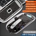 thumbnail image 3 of Ratón inalámbrico transparente Vxeei recargable Bluetooth 5.1, 3 of 7