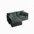 thumbnail image 6 of 2 Seater L-Shaped Sectional with Ottoman - Sturdy Frame & Customizable Placement of Pillows, 6 of 13