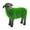 Green #y68, variant on BiFandian Creative Bells Adorned Flocked Sheep Ornament, Black Face Green Body Resin Lamb Figurine, Indoor Outdoor Decoration for Shelf, Garden, Tabletop
