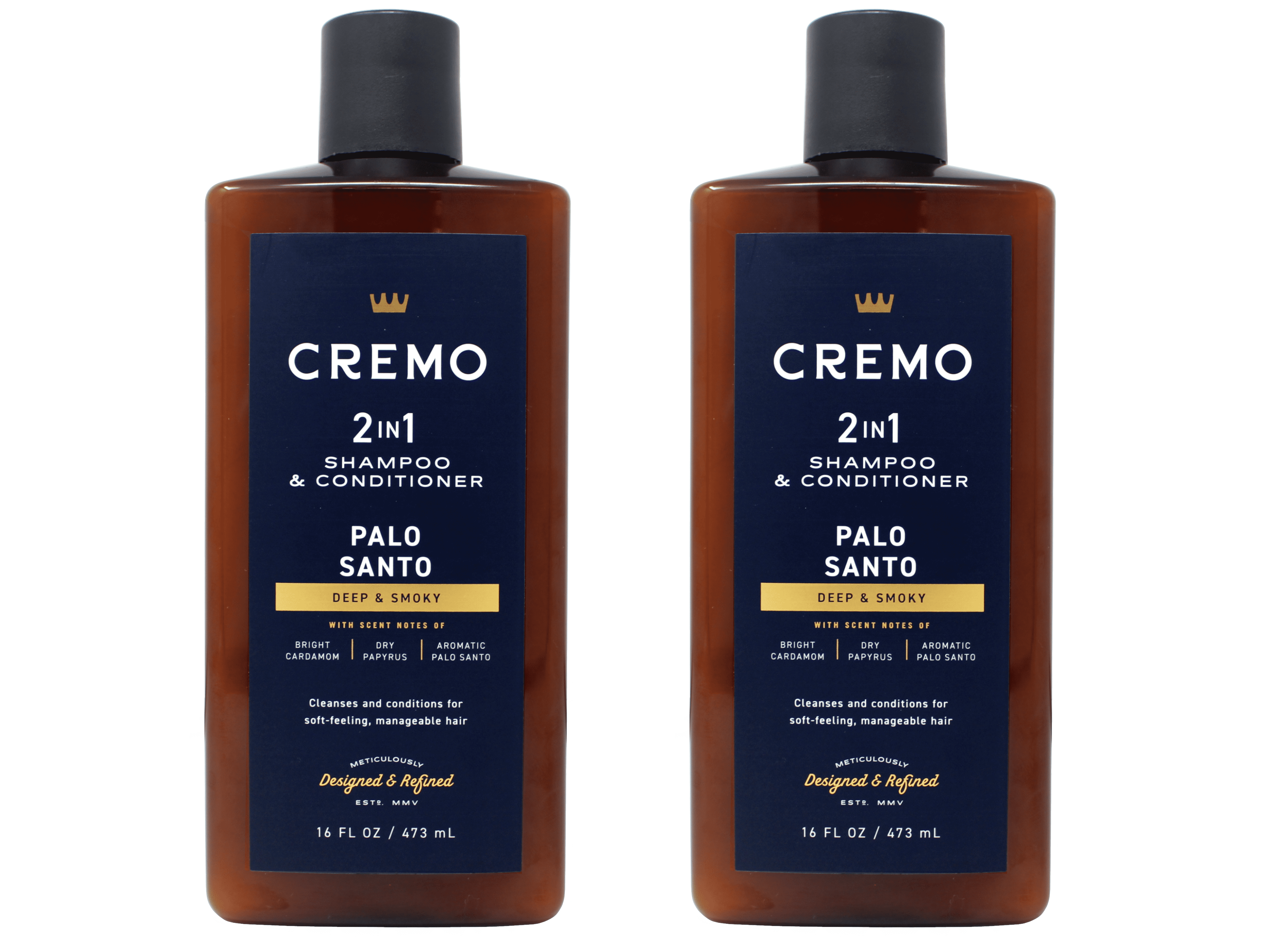 Cremo, 2-in-1 Shampoo & Conditioner, 16 Oz, Palo Santo fragrance