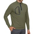 thumbnail image 1 of Three Sixty Six Men's Dry-Fit 1/4 Zip Golf Pullover, Large Olive Green, 1 of 3