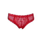 Natori Red Feathers Low-Rise Sheer Hipster S