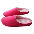 thumbnail image 1 of Bmisegm Pantoufles pour Femmes Bout Rond Pantoufles Doublées de Velours pour Femmes Chaussures Pantoufles pour Femmes Rose Vif 8.5, 1 of 7