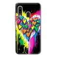 thumbnail image 1 of MUNDAZE Samsung Galaxy A20 Shockproof Clear Hybrid Protective Phone Case Colorful Rainbow Hearts Love Graffiti Painting Cover, 1 of 5