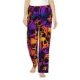 thumbnail image 2 of Goofa Skull Printed Soft Pajama Pants for Women, Wide Leg Comfy Casual Lounge Yoga Pants-Medium, 2 of 9