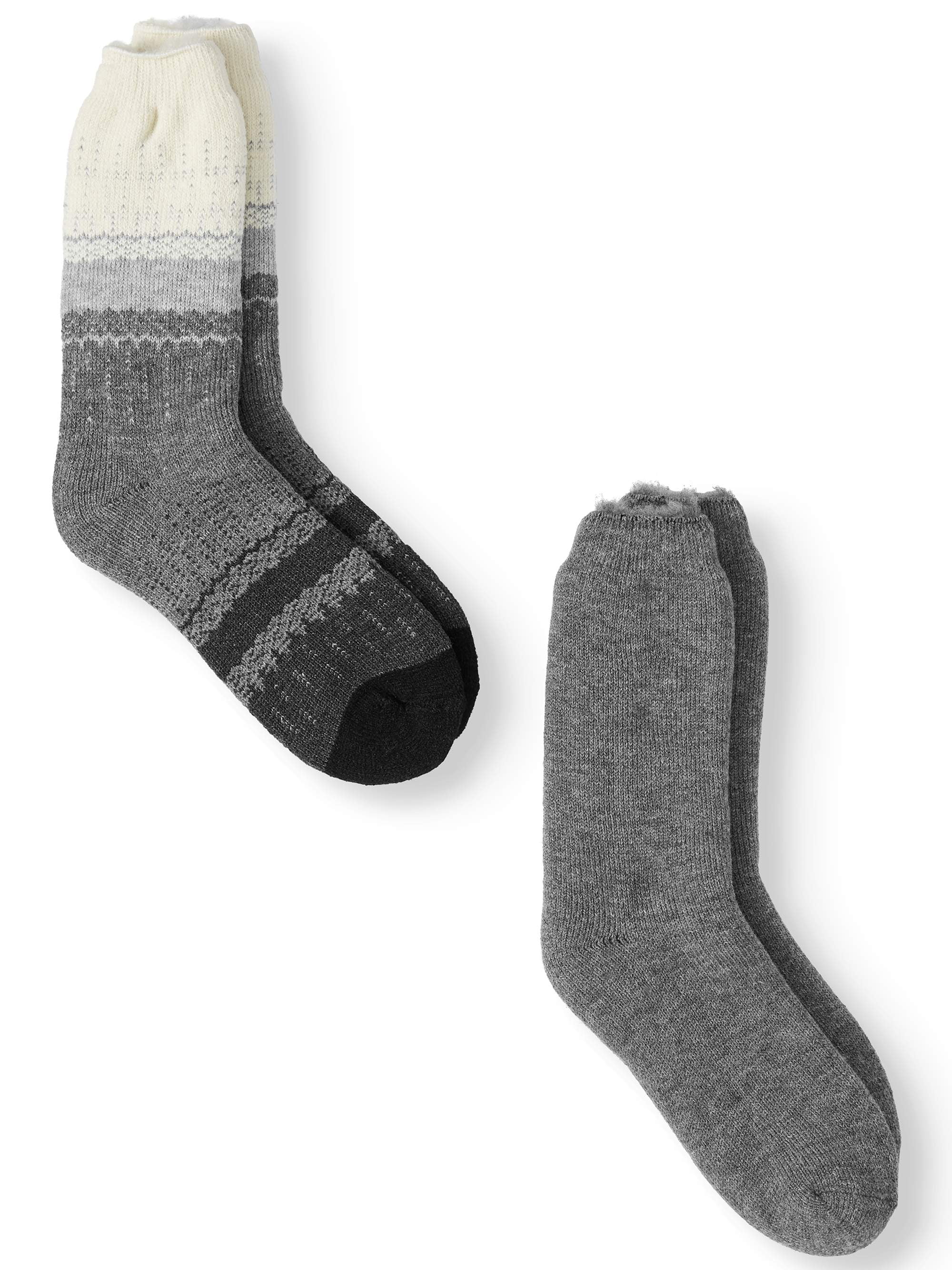 Hot Feet Men's Heavy Thermal Crew Socks, Value 2 Pack - Walmart.com