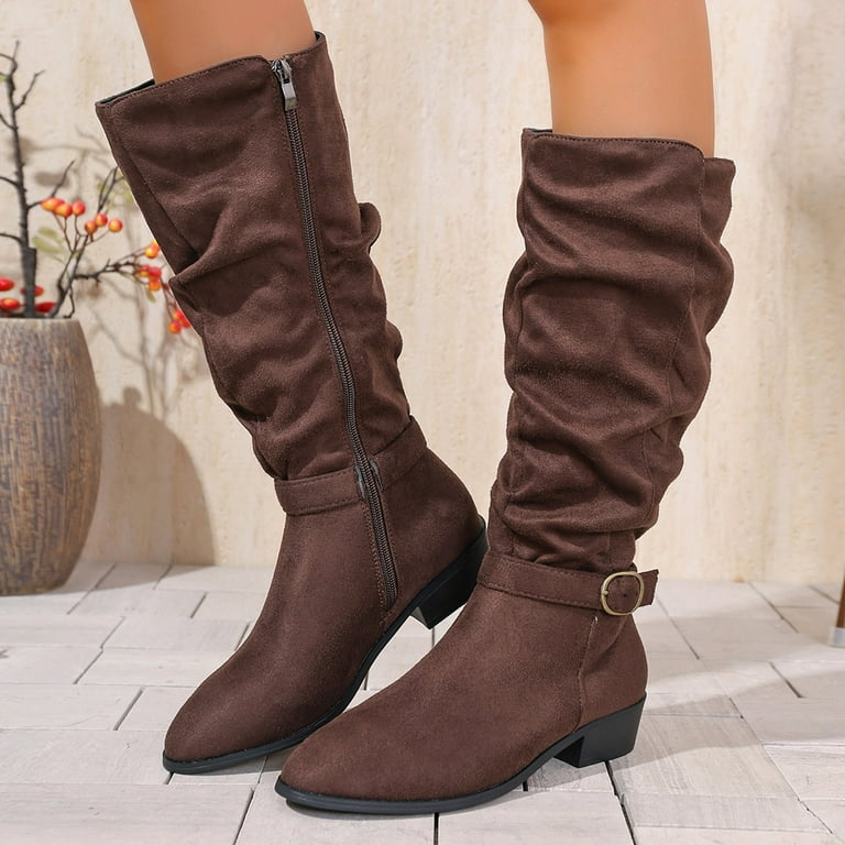 Journee Collection Women's Rebecca Wide-Calf Boot Brown 9