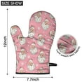 thumbnail image 6 of Cute Oven Mitts,Pink Christmas Santa Pattern Oven Mitt 2-Pack Set,Kitchen Gloves for Oven,Heat Resistant Oven Mitts 7.7"x12", 6 of 7