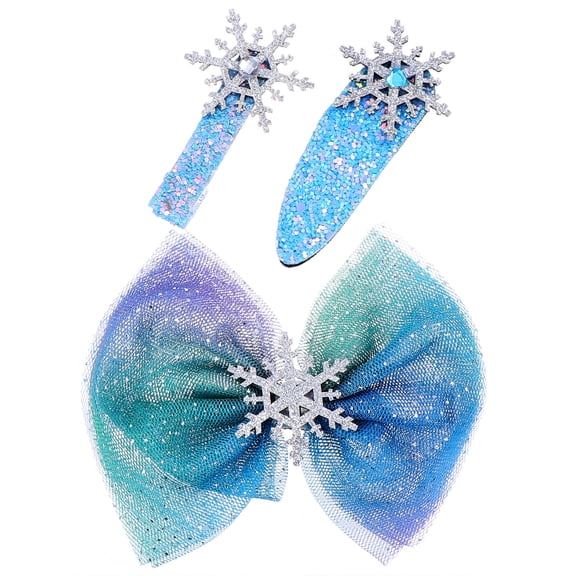 ELAYARD 3-Piece Christmas Hairpin Set Featuring Bow Knot and Snowflake Clips for Holiday Masquerades