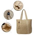 thumbnail image 6 of HXWCHs Women's Woven Straw Beach tote Bag Boho Summer Shoulder Handbag with Tassel for Travel 45x36x40cm Beige, 6 of 7
