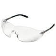 thumbnail image 2 of Crews BlackJack Metal Alloy Safety Glasses Side Shield, Scratch Resistant, Non-slip, Wraparound Lens - Eye, Ultraviolet Protection - Plastic Frame, Polycarbonate Lens - Chrome, Clear, Black - 1 Each, 2 of 3