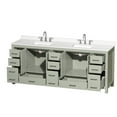 thumbnail image 2 of Wyndham Collection Wcs141484d-Qtz-Us3mxx Sheffield 84" Free Standing Double Basin Vanity, 2 of 7