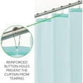 thumbnail image 4 of Long Decorative Get Clean Print - Easy Care Fabric Shower Curtain with Reinforced Buttonholes, for Bathroom Showers, Stalls and Bathtubs, Machine Washable - 72" x 84" - White/Mint, 4 of 6