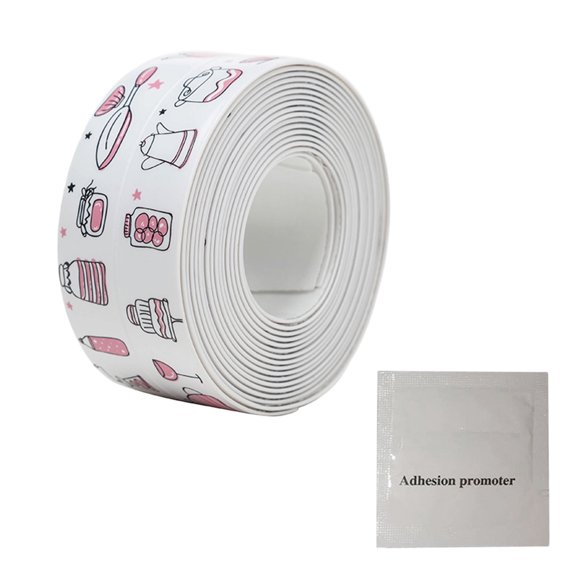 Xihbxyly Tira de Sellado para Cocina, Pvc Resistente a La Humedad y Al Moho, Autoadhesiva de Fácil Instalación, Resistente Al Aceite y Al Agua, para Fregadero y Baño, Multiusos, 320 Cm X 3,8 Cm.