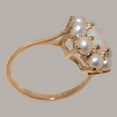 thumbnail image 3 of LBG British Made 9k Rose Gold Natural Opal & Cultured Pearl Womens Promise Ring - 33 size options - Size 7.75, 3 of 5