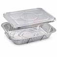 thumbnail image 2 of VeZee 20.75x12.75x3 inches Full Size Aluminum Pans with Lids & Handle Rack, BPA-Free, Non-Stick, Perfect for Baking & Catering:100CT, 2 of 5