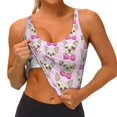 thumbnail image 3 of Balery Cute puppy Sujetadores deportivos con espalda cruzada para mujer, acolchados, sin costuras, de alto impacto, ideales para yoga, gimnasio, entrenamiento y fitness.-X-Large, 3 of 8
