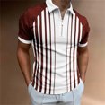 thumbnail image 2 of Sngxgn Short-Sleeve Classic Fit Mens Polo Shirt with and Polo Shirt(Red,XXXL), 2 of 5