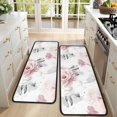 thumbnail image 4 of Kitchen Rugs Sets Of 2,Pioneer Flower Floral Print Pattern Anti Fatigue Kitchen Mat Rugs Non Slip Washable,Decorative Kitchen Floor Mats for Kitchen,Sink,Laundry,17"x47"+17"x47", 4 of 5